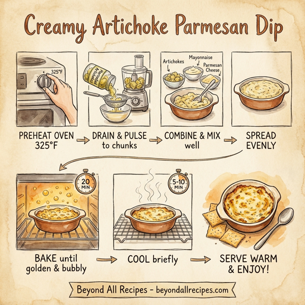 Creamy Artichoke Parmesan Dip instructions