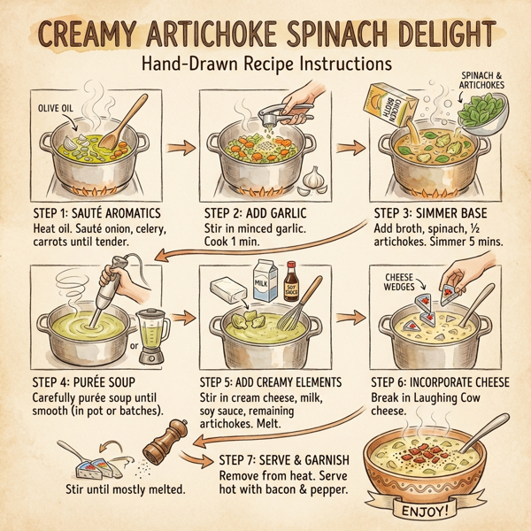 Creamy Artichoke Spinach Delight instructions