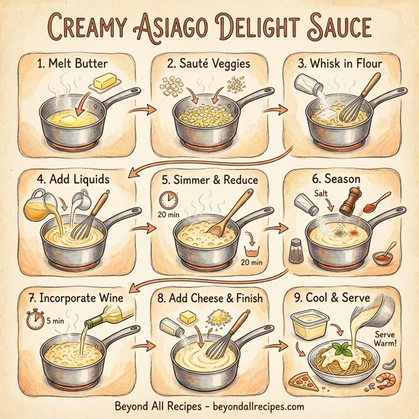 Creamy Asiago Delight Sauce instructions