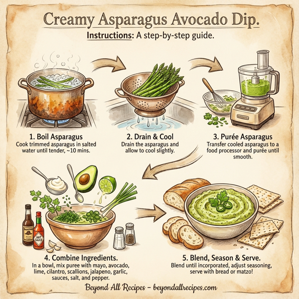 Creamy Asparagus Avocado Dip instructions