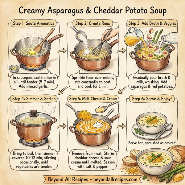 Creamy Asparagus & Cheddar Potato Soup instructions