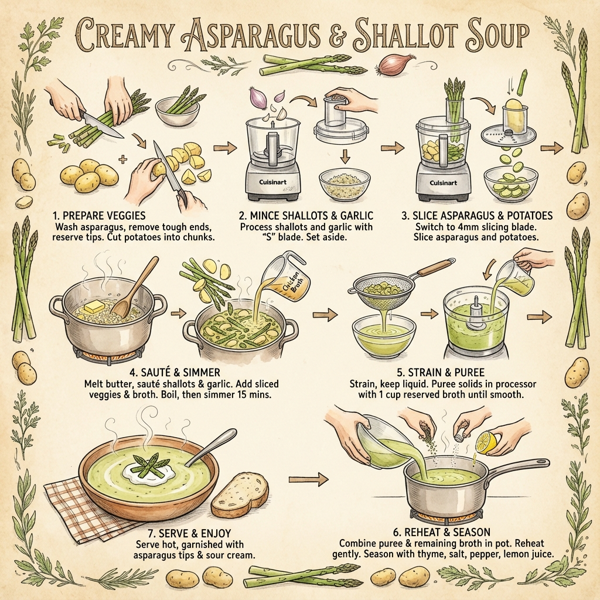 Creamy Asparagus and Shallot Soup instructions