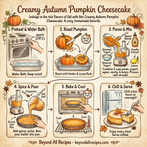 Creamy Autumn Pumpkin Cheesecake instructions