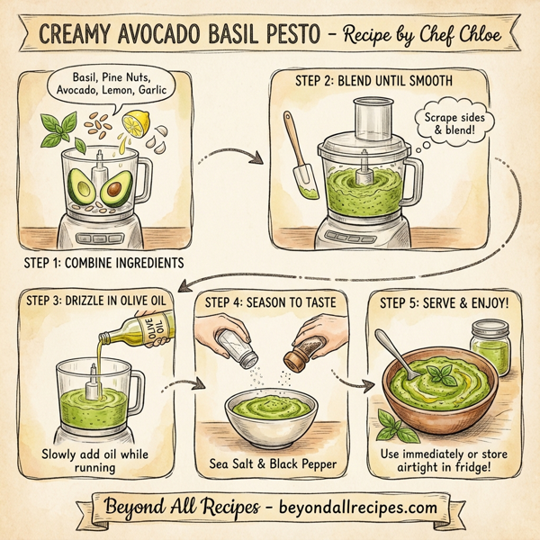 Creamy Avocado Basil Pesto instructions