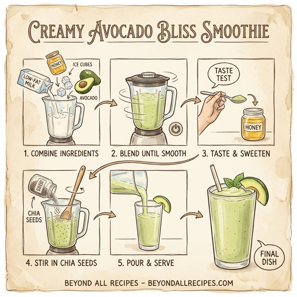 Creamy Avocado Bliss Smoothie instructions