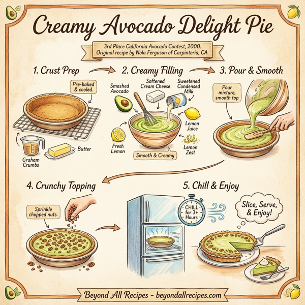 Creamy Avocado Delight Pie instructions
