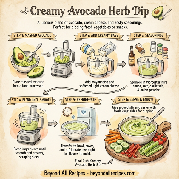 Creamy Avocado Herb Dip instructions