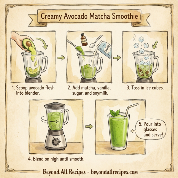 Creamy Avocado Matcha Smoothie instructions