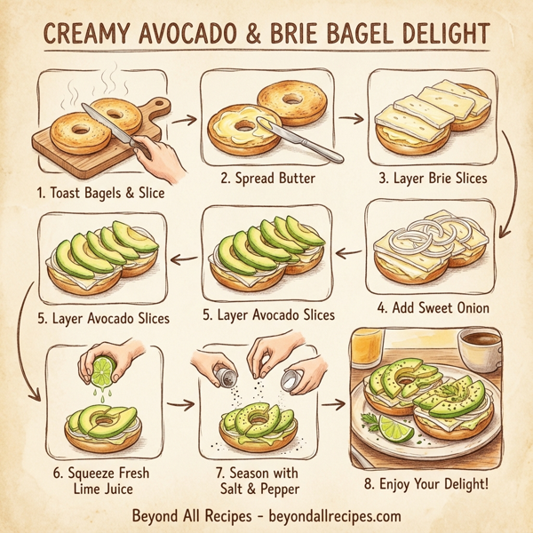 Creamy Avocado & Brie Bagel Delight instructions