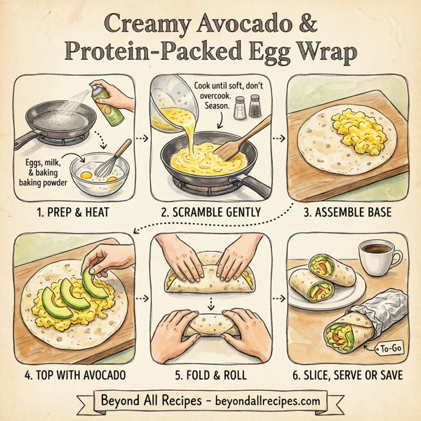 Creamy Avocado & Protein-Packed Egg Wrap instructions