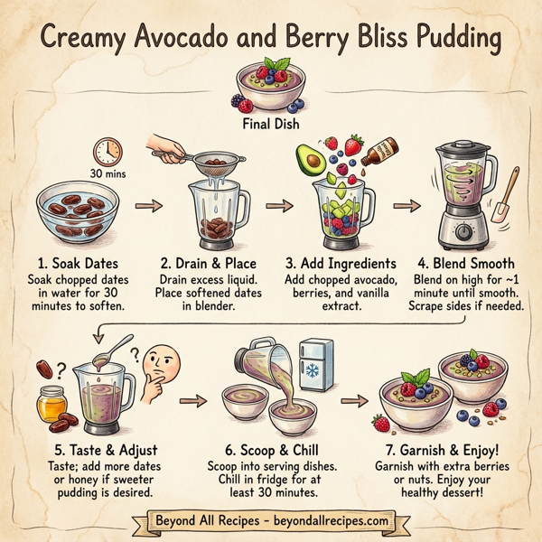 Creamy Avocado and Berry Bliss Pudding instructions
