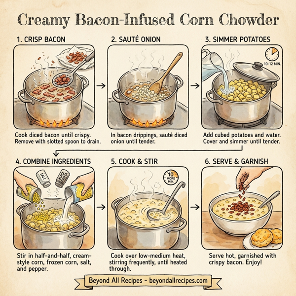 Creamy Bacon-Infused Corn Chowder instructions