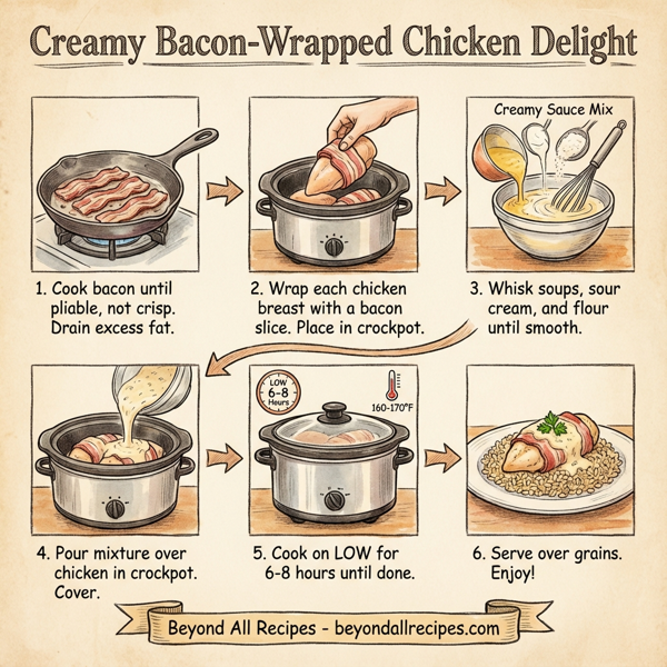 Creamy Bacon-Wrapped Chicken Delight instructions