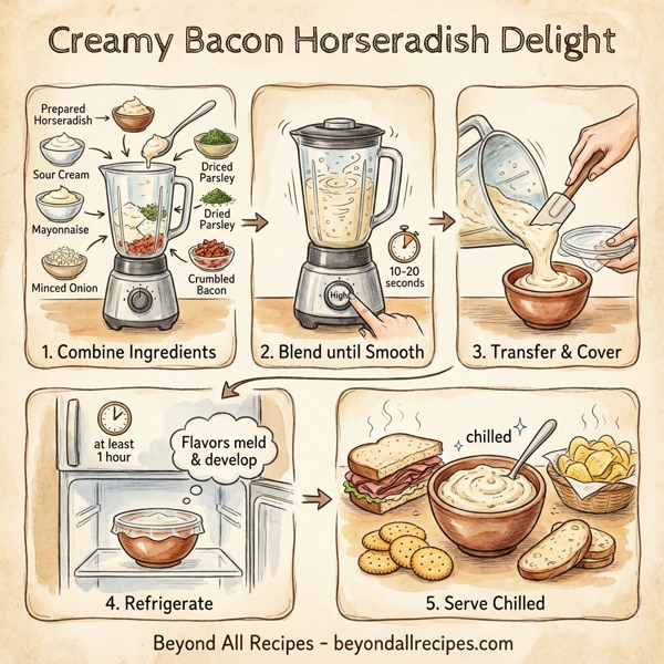 Creamy Bacon Horseradish Delight instructions