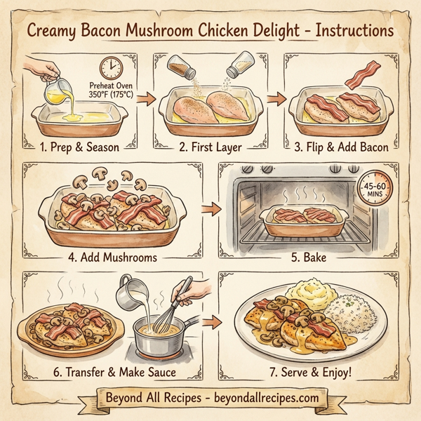 Creamy Bacon Mushroom Chicken Delight instructions