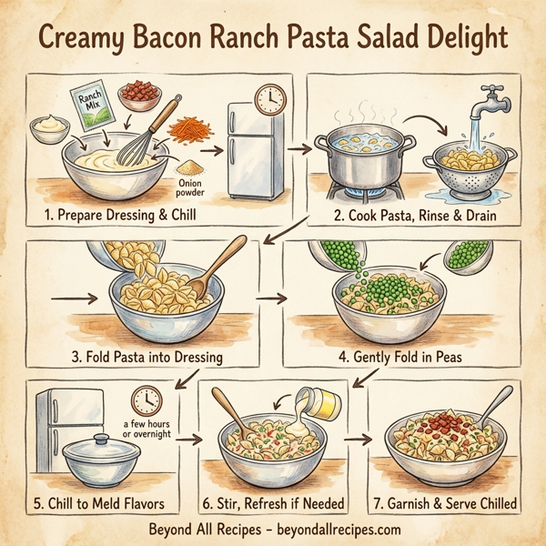 Creamy Bacon Ranch Pasta Salad Delight instructions