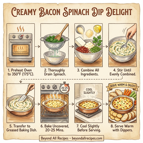 Creamy Bacon Spinach Dip Delight instructions