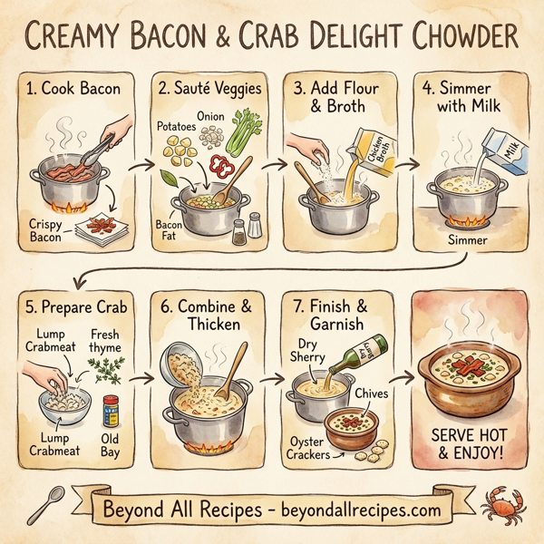 Creamy Bacon & Crab Delight Chowder instructions