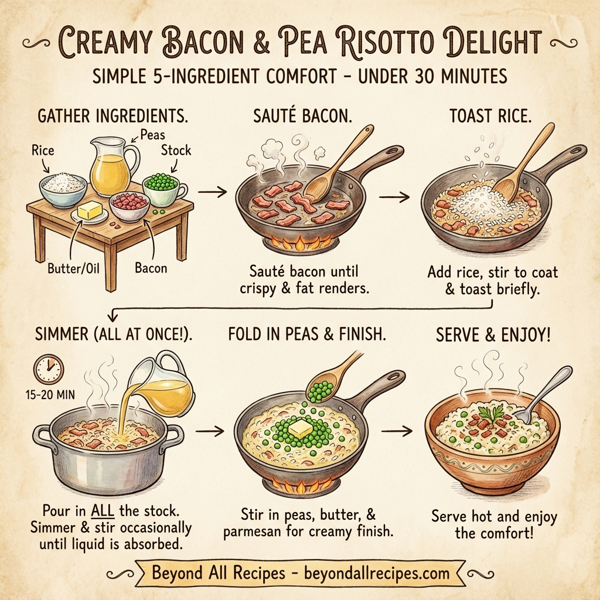 Creamy Bacon & Pea Risotto Delight instructions