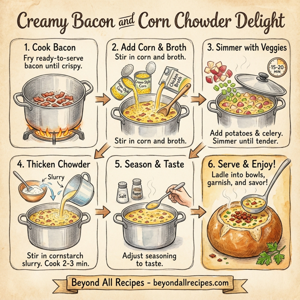Creamy Bacon and Corn Chowder Delight instructions