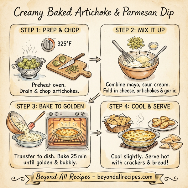 Creamy Baked Artichoke & Parmesan Dip instructions