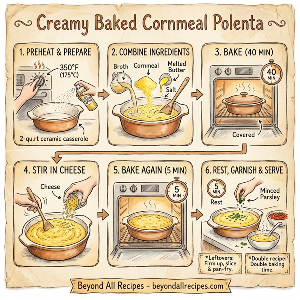 Creamy Baked Cornmeal Polenta instructions