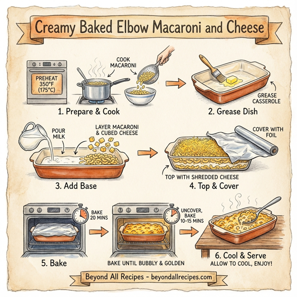 Creamy Baked Elbow Macaroni and Cheese instructions