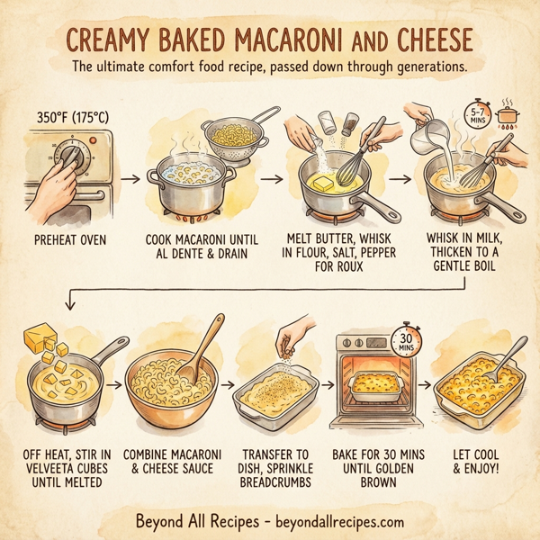Creamy Baked Macaroni and Cheese instructions