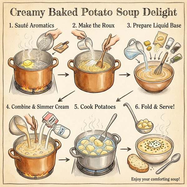 Creamy Baked Potato Soup Delight instructions