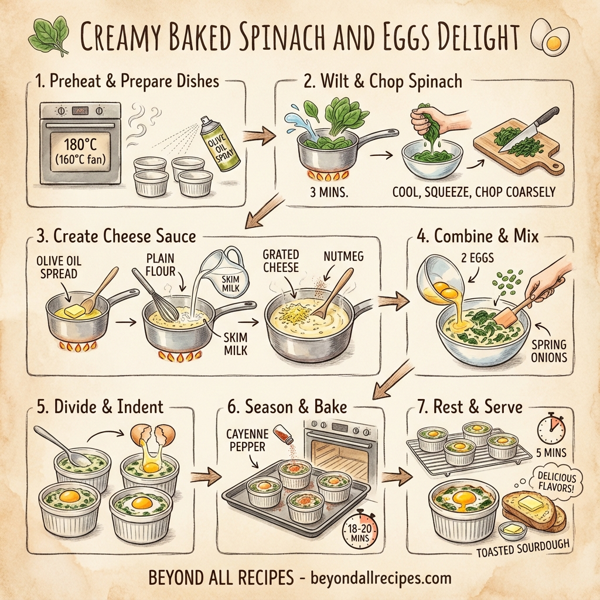 Creamy Baked Spinach and Eggs Delight instructions