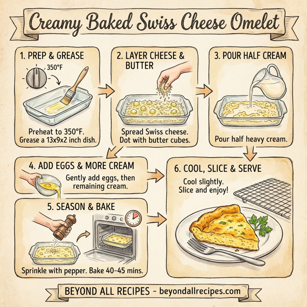 Creamy Baked Swiss Cheese Omelet instructions