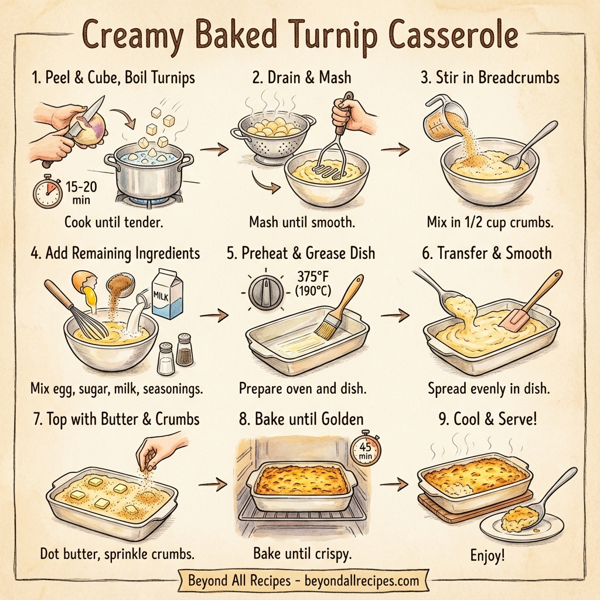 Creamy Baked Turnip Casserole instructions