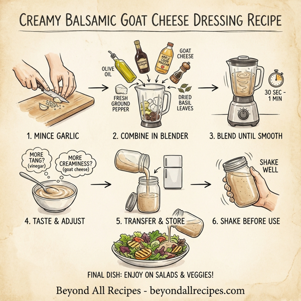 Creamy Balsamic Goat Cheese Dressing instructions