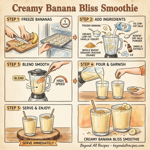Creamy Banana Bliss Smoothie instructions