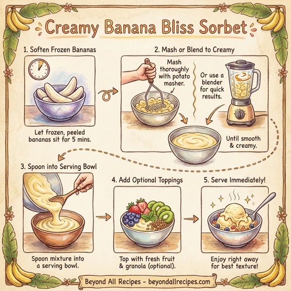 Creamy Banana Bliss Sorbet instructions