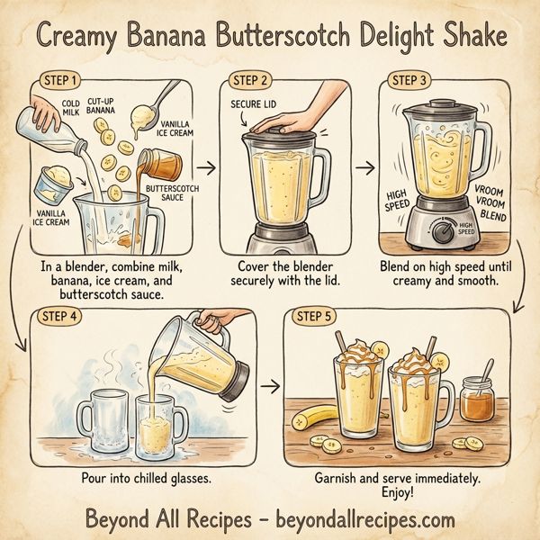Creamy Banana Butterscotch Delight Shake instructions