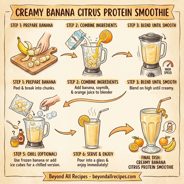 Creamy Banana Citrus Protein Smoothie instructions