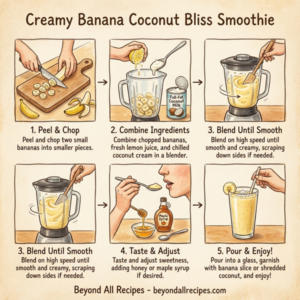 Creamy Banana Coconut Bliss Smoothie instructions