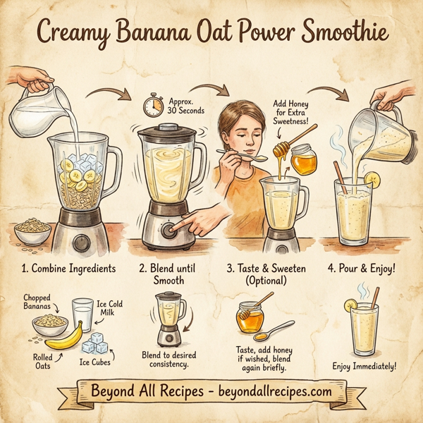 Creamy Banana Oat Power Smoothie instructions