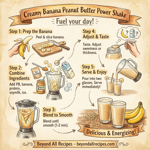 Creamy Banana Peanut Butter Power Shake instructions