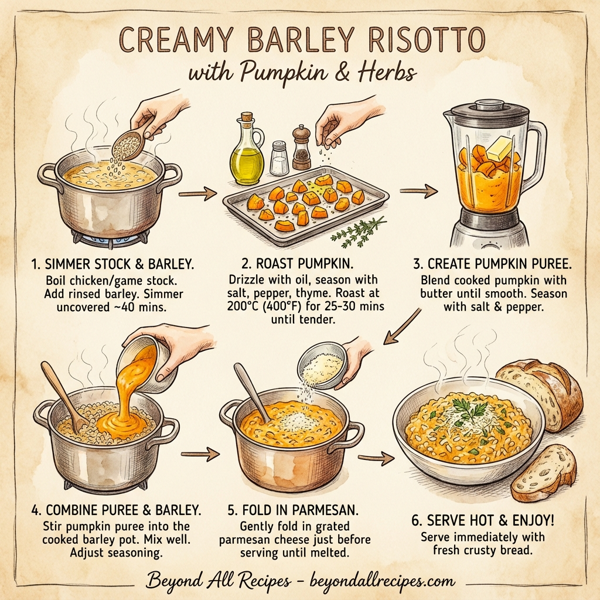 Creamy Barley Risotto with Pumpkin & Herbs instructions