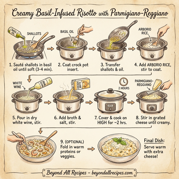 Creamy Basil-Infused Risotto with Parmigiano-Reggiano instructions