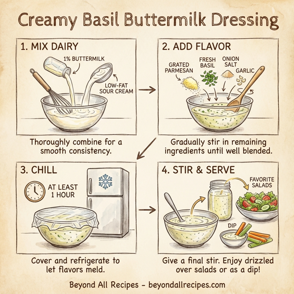 Creamy Basil Buttermilk Dressing instructions