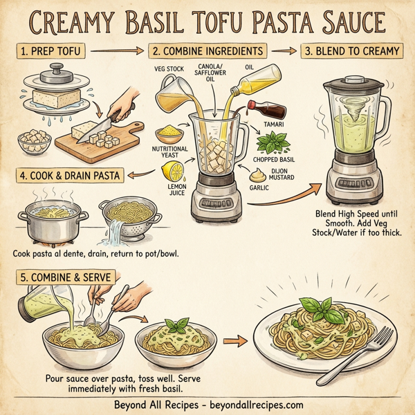 Creamy Basil Tofu Pasta Sauce instructions