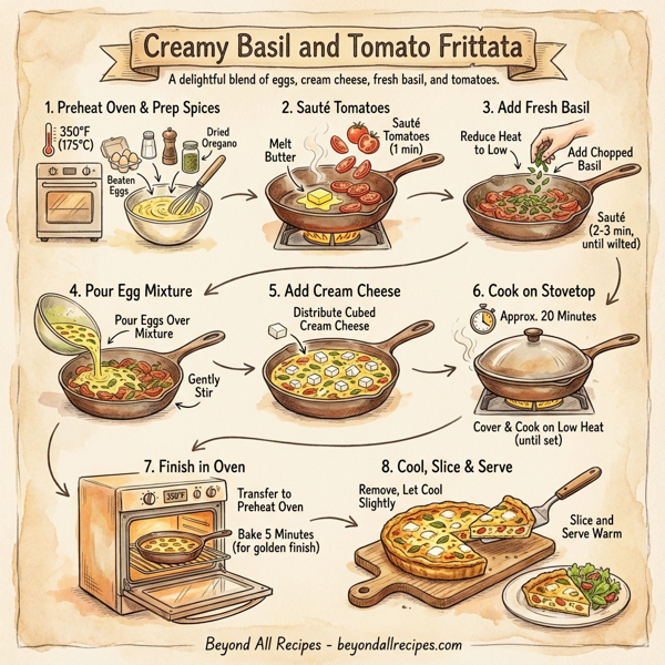 Creamy Basil and Tomato Frittata instructions