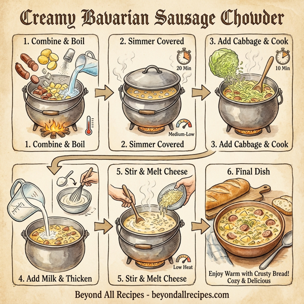 Creamy Bavarian Sausage Chowder instructions
