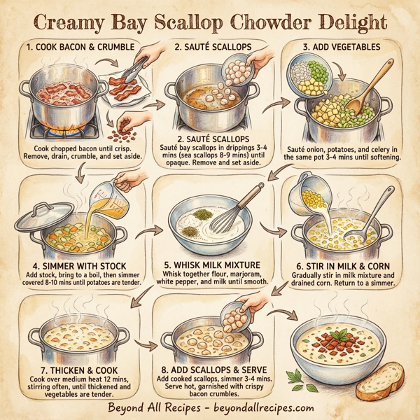 Creamy Bay Scallop Chowder Delight instructions