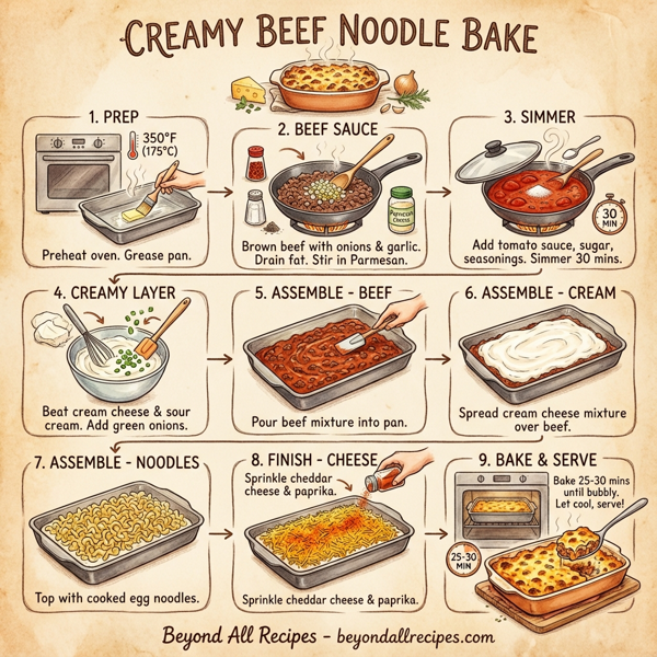 Creamy Beef Noodle Bake instructions