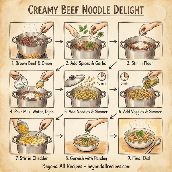 Creamy Beef Noodle Delight instructions