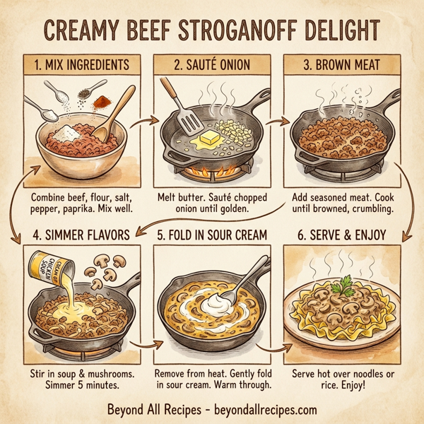 Creamy Beef Stroganoff Delight instructions